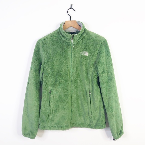 green fuzzy jacket